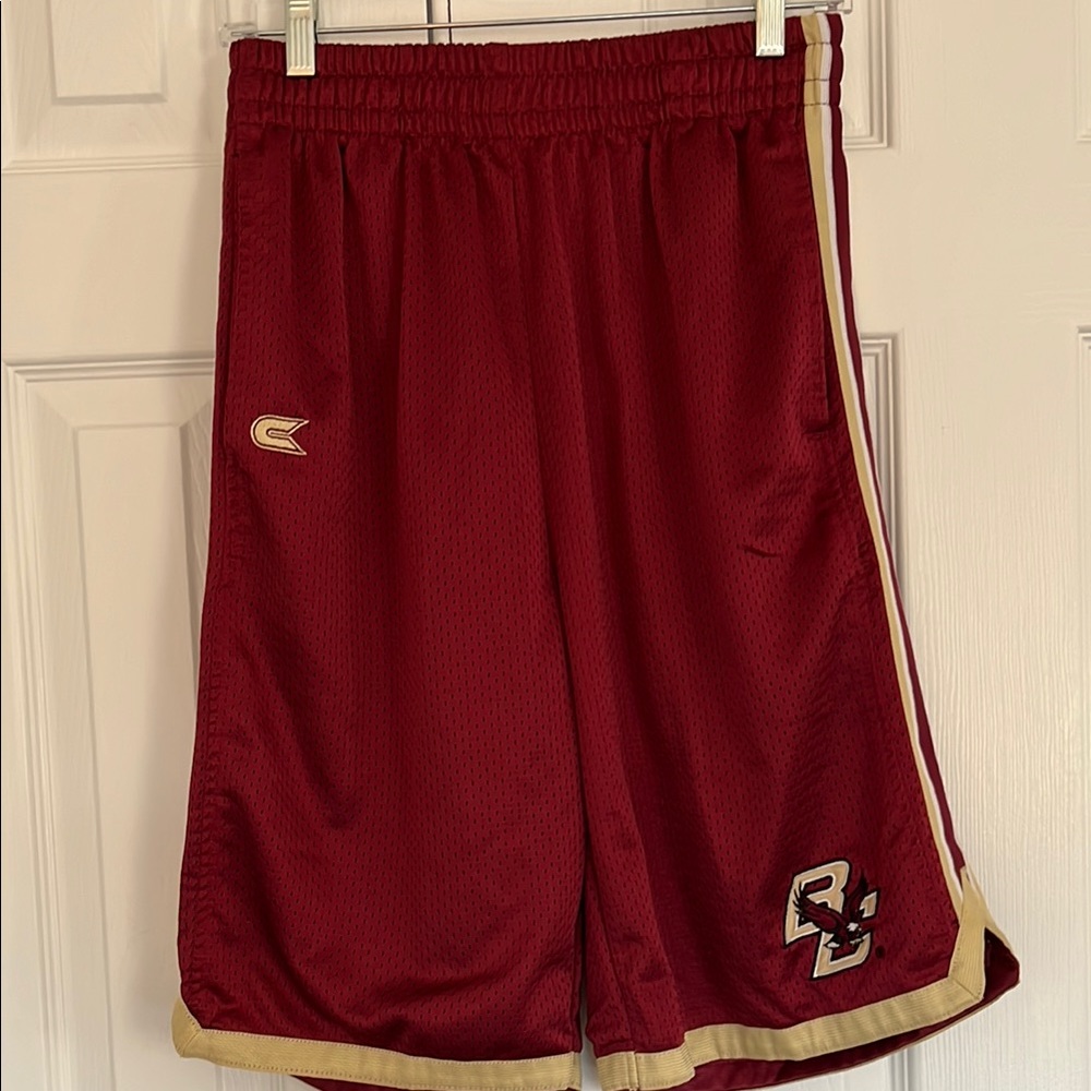 Men’s Boston College Maroon basketball Shorts with Gold Trim. Size Small.